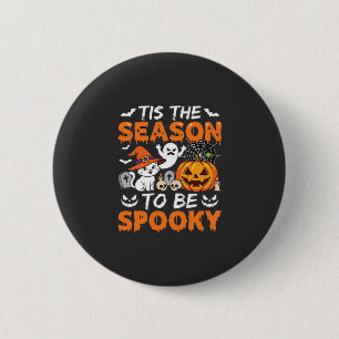 Halloween Spooky Season Cat Ghost Pumpkin 6 Cm Round Badge