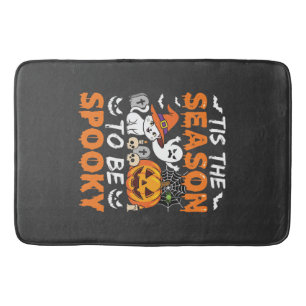 Halloween Spooky Season Cat Ghost Pumpkin Bath Mat