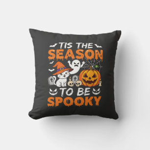 Halloween Spooky Season Cat Ghost Pumpkin Cushion