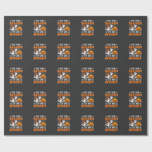 Halloween Spooky Season Cat Ghost Pumpkin Wrapping Paper