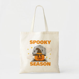 Halloween Spooky Season Cute Orange Pumpkin Tote Bag