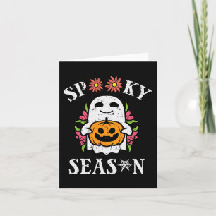 Halloween Spooky Season Ghost Retro Costume Women Card