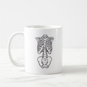 Halloween  Spooky Skeleton Bones Rib Cage Coffee Mug