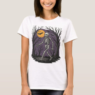Halloween Spooky Skeleton Haunted Forest Women’s T T-Shirt