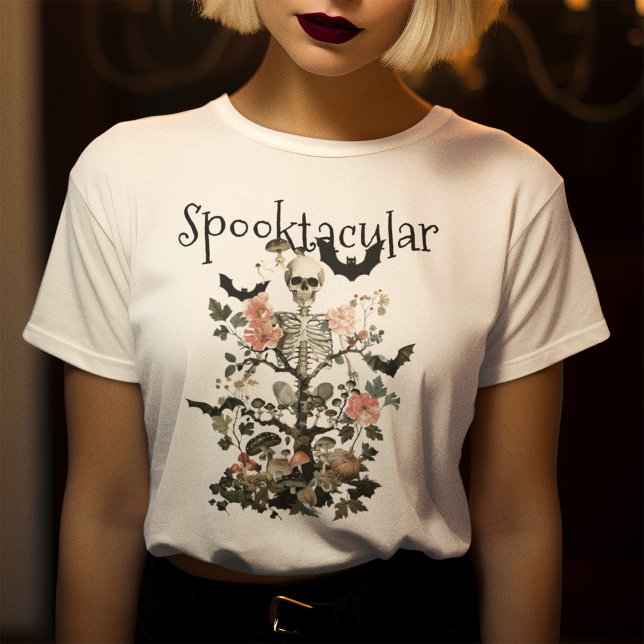 Halloween Spooky Skeleton Haunted Forest Women's T-Shirt (Creator Uploaded)