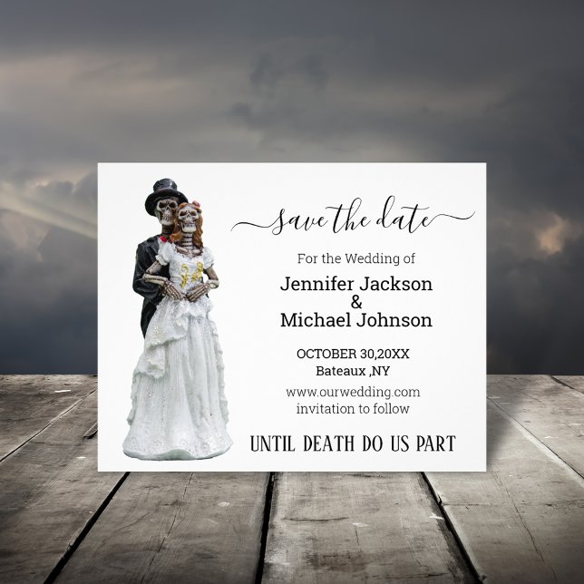 halloween spooky skeletons save the date stylish flyer (Creator Uploaded)