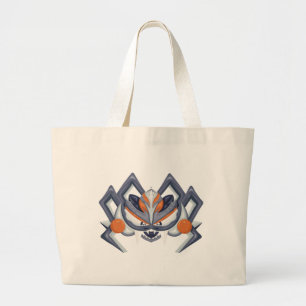 Halloween Spooky Spider / King of Pumpkin Large Tote Bag