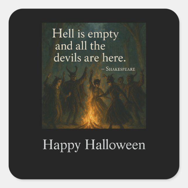 Halloween Spooky Stickers - Hell is Empty (Front)