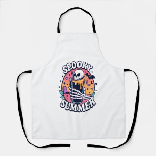 Halloween Spooky Summer Skeleton Drink Apron