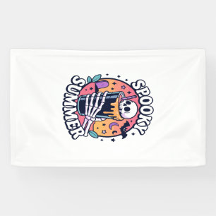 Halloween Spooky Summer Skeleton Drink Banner