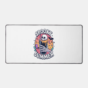 Halloween Spooky Summer Skeleton Drink Desk Mat