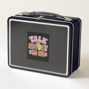 Halloween Spooky Talk Spooky To Me Design_1 Metal Lunch Box