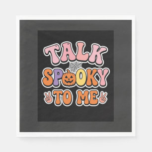 Halloween Spooky Talk Spooky To Me Design_1 Napkin