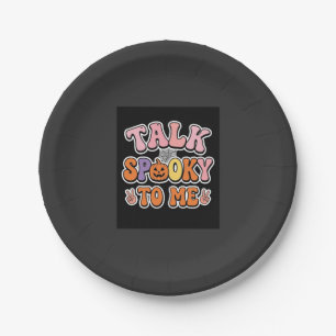Halloween Spooky Talk Spooky To Me Design_1 Paper Plate