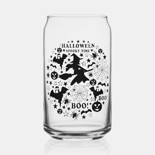 Halloween Spooky Time Can Glass