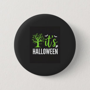 Halloween Spooky Tree Bats Vector Design_1 6 Cm Round Badge