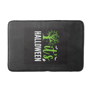 Halloween Spooky Tree Bats Vector Design_1 Bath Mat