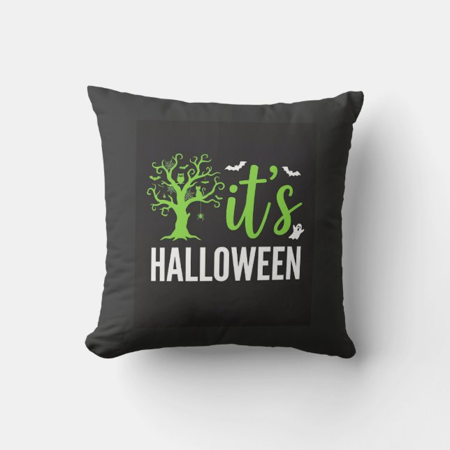 Halloween Spooky Tree Bats Vector Design_1 Cushion (Front)