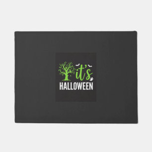 Halloween Spooky Tree Bats Vector Design_1 Doormat