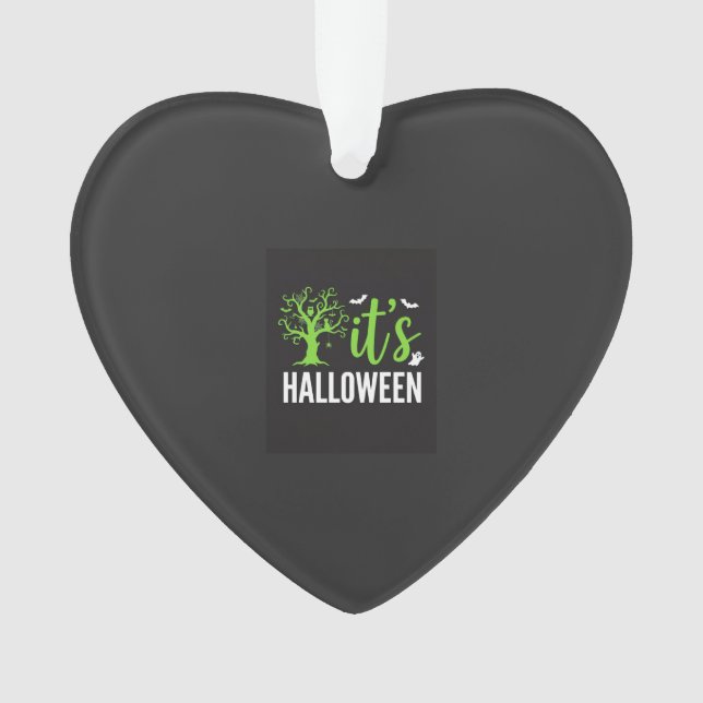 Halloween Spooky Tree Bats Vector Design_1 Ornament (Front)
