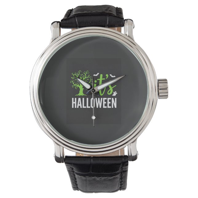 Halloween Spooky Tree Bats Vector Design_1 Watch (Front)