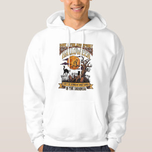 Halloween Spooky Tree Full Moon Black Cat Graveyar Hoodie