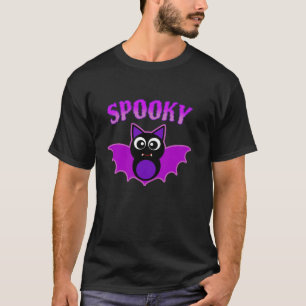 Halloween Spooky Vampire Bat Cute Graphic Girls Bo T-Shirt