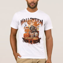 Halloween Spooky Vibes Shirt | Astronaut Skeleton
