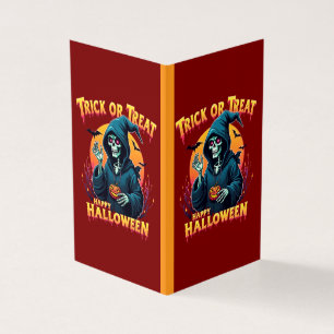 Halloween Spooky Vibes: Trick or Treat Skeleton