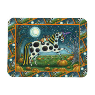 HALLOWEEN SPOTTED PONY & BAT CAT Fantasy Horse Magnet