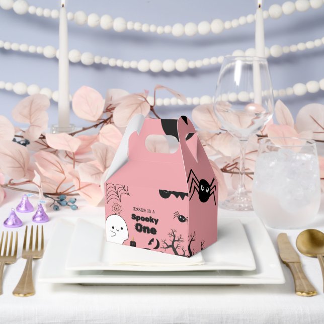 Halloween Sppoky One First Birthday party Favour Box (Wedding)