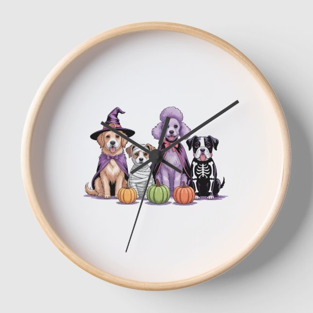 Halloween Squad Dog Clock (Front)