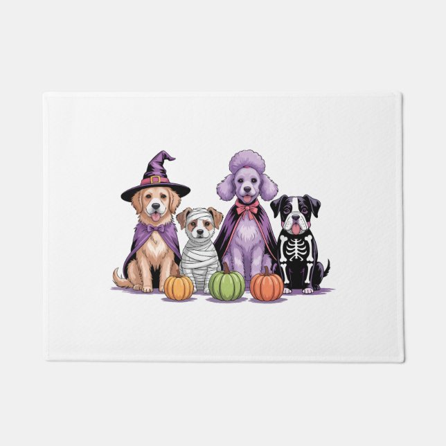 Halloween Squad Dog Doormat (Front)