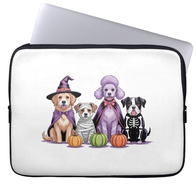 Halloween Squad Dog Laptop Sleeve (Front)