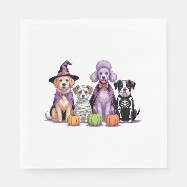 Halloween Squad Dog Napkin (Front)