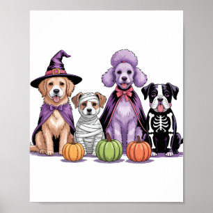 Halloween Squad Dog Poster