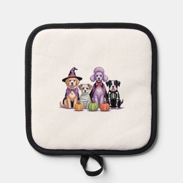 Halloween Squad Dog Pot Holder (Front)