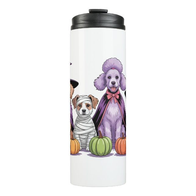 Halloween Squad Dog Thermal Tumbler (Front)