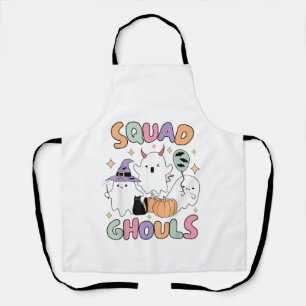 Halloween Squad Ghosts Ghouls Funny Spooky Women G Apron