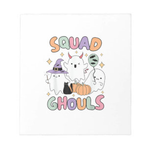 Halloween Squad Ghosts Ghouls Funny Spooky Women G Notepad