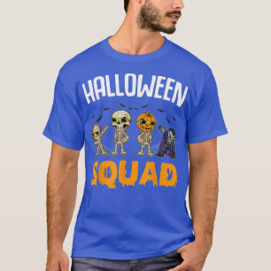 Halloween Squad Lazy Costume Mummy Skeleton Pumpki T-Shirt