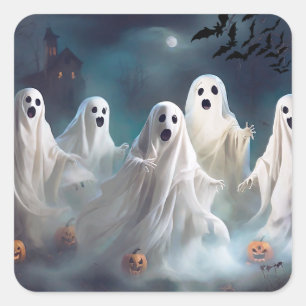 Halloween square sticker