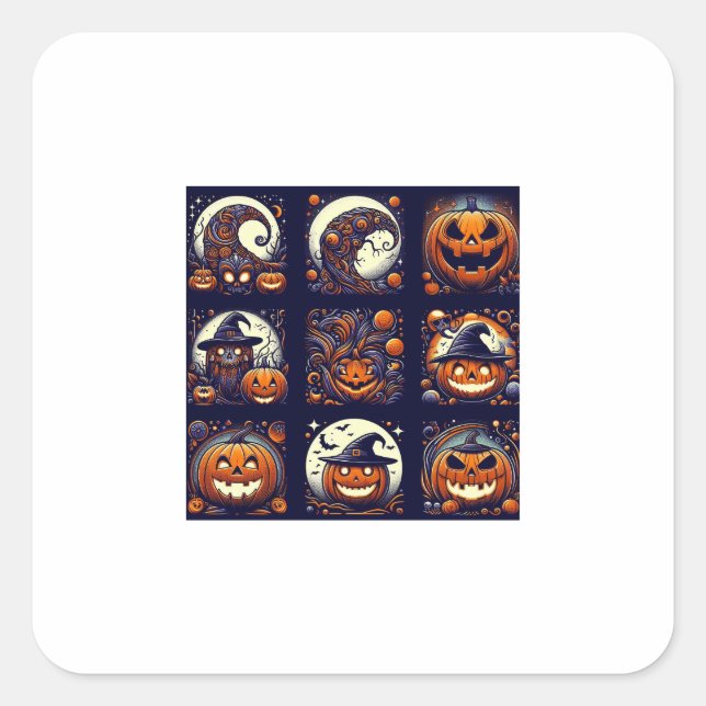 Halloween Square Sticker (Front)