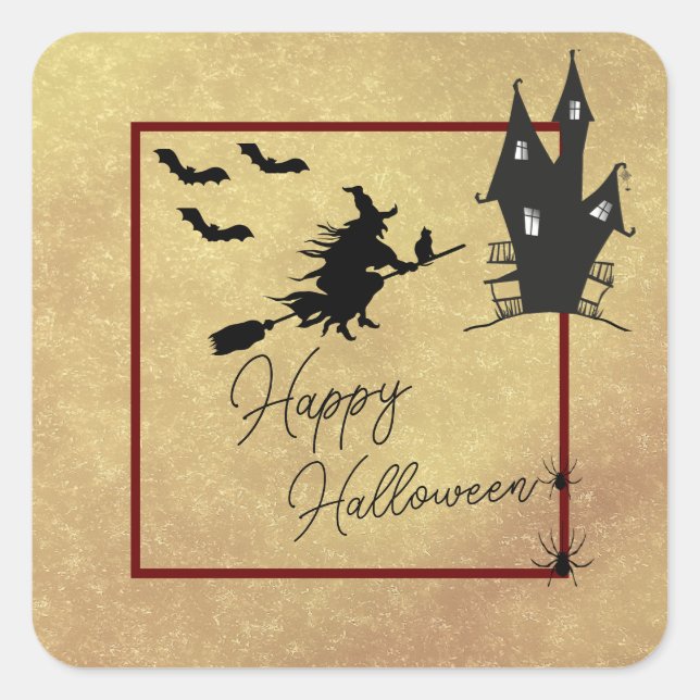 Halloween  square sticker (Front)