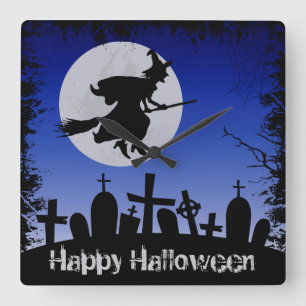 Halloween Square Wall Clock