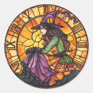 Halloween Stained Glass Steampunk Stickers