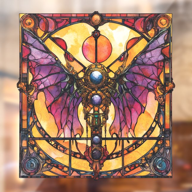 Halloween Stained Glass Steampunk Window Cling (Sheet 2)