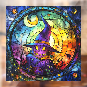 Halloween Stained Glass Steampunk Window Cling
