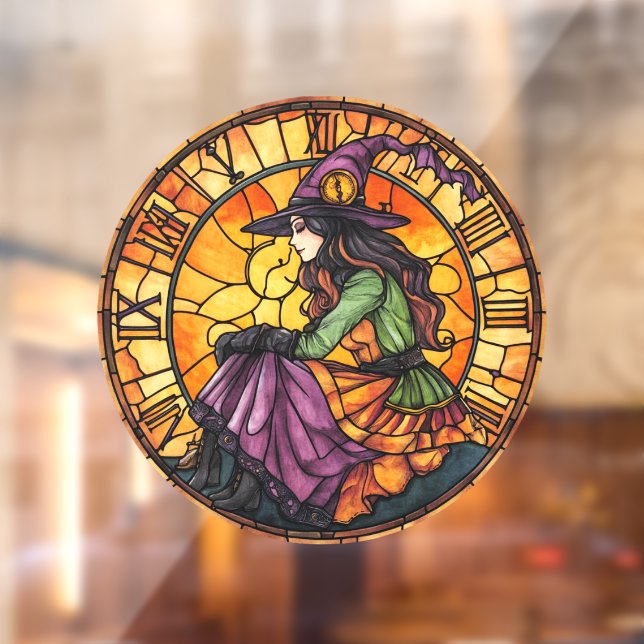 Halloween Stained Glass Steampunk Window Cling (Sheet 2)