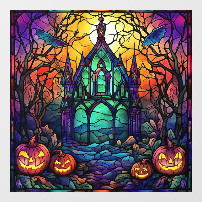 Halloween Stained Glass Window Cling (Sheet)